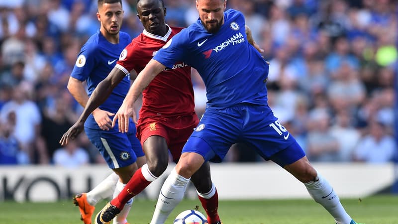 Eden Hazard, Sadio Mané et Olivier Giroud