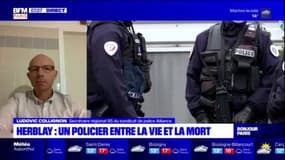 Policier gravement blessé à Herblay: "Il lutte toujours pour sa survie", assure le secrétaire régional d'Alliance 95