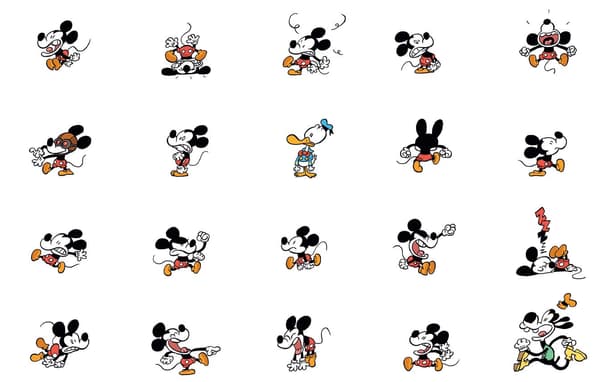 Extrait de la page de garde de La Jeunesse de Mickey de Tébo