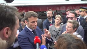 Emmanuel Macron à Barbazan, le 29 avril 2022. 