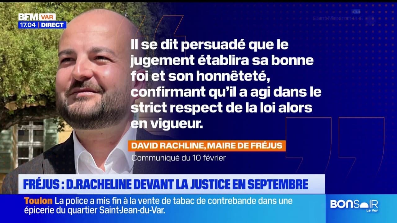 Fréjus: le maire (rn) david racheline jugé le 30 septembre prochain pour prise illégale d'intérêts