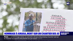 Paris: hommage à Amara, mort sur un chantier des JO