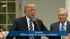 "J'espère qu'Hillary sera à nouveau candidate" Trump se moque de son ancienne rivale en pleine conférence de presse