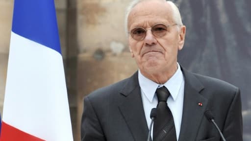 L'ancien président du Conseil constitutionnel Pierre Mazeaud, le 22 février 2008 à Paris