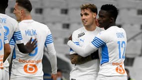 Pol Lirola et Bamba Dieng avec l'OM