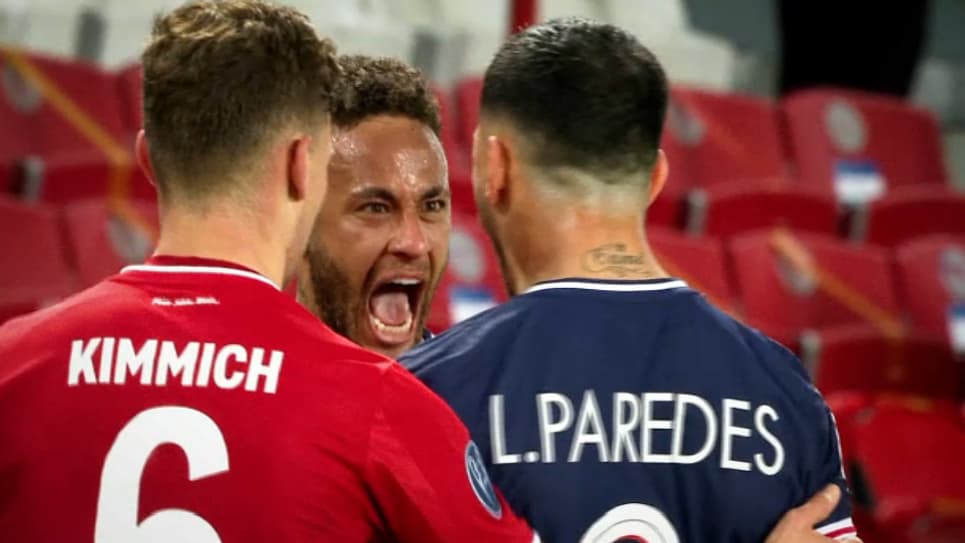 Neymar et Paredes explosent de joie devant Kimmich Neymar et Paredes explosent de joie devant Kimmich