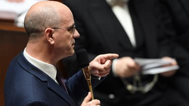 Le ministre de l'Education nationale Jean-Michel Blanquer, le 16 janvier 2018 à l'Assemblée nationale à Paris.