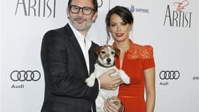 Le réalisateur Michel Hazanavicius et l'actrice principale de "The Artist", Bérénice Béjo, lors d'une projection à Los Angeles. Le film muet et en noir et blanc a été élu mardi meilleur film de 2011 par les critiques new-yorkais, ce qui renforce sa positi