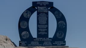 Le site commémoratif du génocide des Nama et des Ovaherero, sur la péninsule de Shark Island, près de Lüderiz, en Namibie, est visible sur cette image du 24 avril 2023.