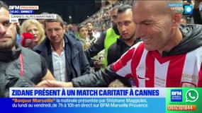 Zidane présent à un match caritatif à Cannes
