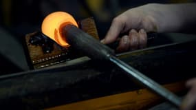 A la cristallerie de luxe de Baccarat (Meurthe-et-Moselle) le 17 mars 2015 