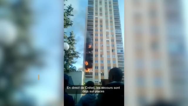 Un incendie s'est propagé sur plusieurs étages d'une tour de Créteil ce vendredi.