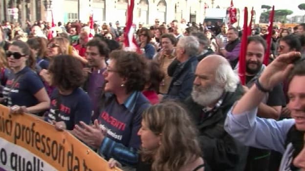 Des dizaines de milliers de manifestants sont descendus dans les rues mercredi à travers l'Europe, pour une journée de mobilisation contre l'austérité, le chômage et la précarité.