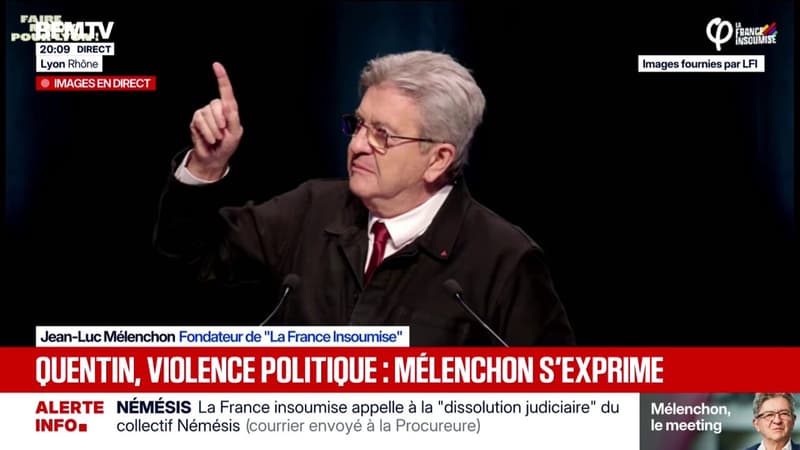 "Foutez-moi la paix, vous êtes des menteurs": Jean-Luc Mélenchon s'en prend aux médias lors de son meeting à Lyon