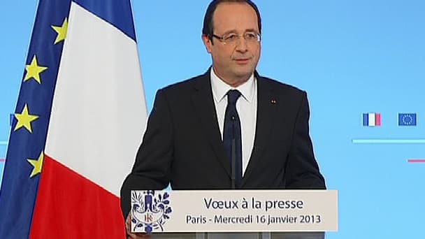 François Hollande, mercredi, lors de ses voeux à la presse