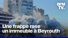  L'image impressionnante d'une frappe israélienne sur un bâtiment au sud de Beyrouth 