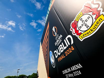 La Dublin Arena pour la finale de la Ligue Europa entre l'Atalanta et le Bayer Leverkusen, à Dublin le 21 mai 2024