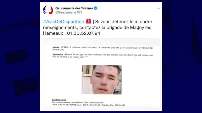Un appel à témoins lancé dans les Yvelines pour retrouver un jeune homme de 16 ans