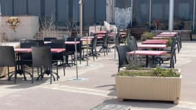 Une terrasse à l'escale Borély à Marseille, en avril 2024.