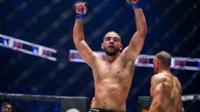 Amin Ayoub lors de son combat face à Mickael Lebout en 2025