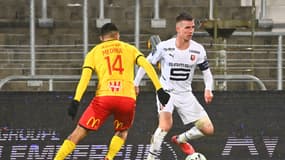 Le Rennais Benjamin Bourigeaud face à Lens 