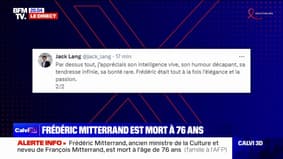 Nicolas Sarkozy Mort de Frédéric Mitterrand: