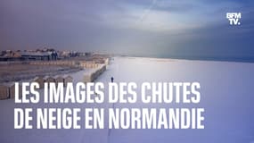 Caen, Deauville, Ouistreham... Les images de la Normandie sous la neige ce mercredi matin