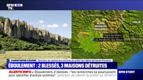 Éboulement dans les Alpes-de-Haute-Provence: "C'est la première fois qu'on a connaissance d'un effondrement aussi massif" (directeur de cabinet du préfet)