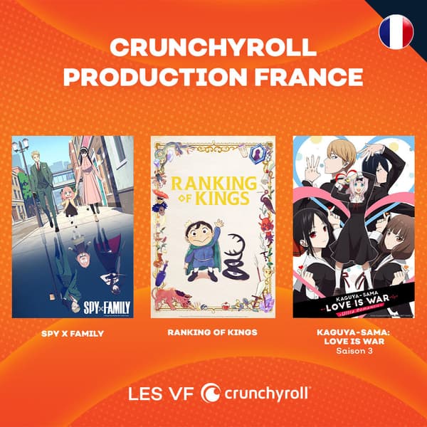 Quelques séries disponibles en VF sur la plateforme Crunchyroll