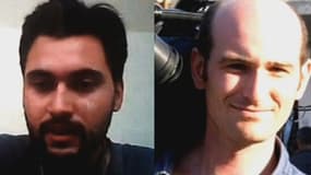 Pierre Torrès, à gauche, et Nicolas Hénin, à droite, sont retenus en otage en Syrie depuis le 22 juin dernier.
