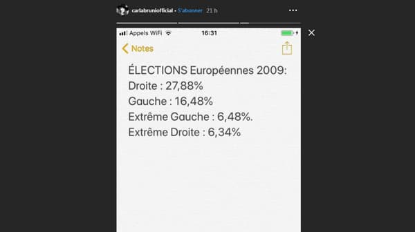 Story publiée par Carla-Bruniz Sarkozy sur Instagram, le 27 mai 2019 Story publiée par Carla-Bruniz Sarkozy sur Instagram, le 27 mai 2019