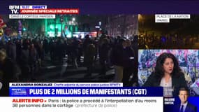 Retraites: le ministère de l'Intérieur annonce 1,1 million de manifestants dont 80.000 à Paris