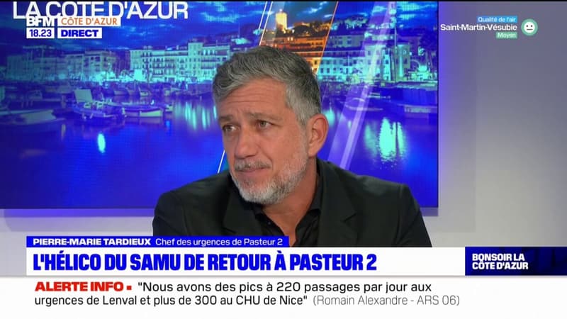 Nice: l'hélicoptère du Samu peut de nouveau se poser à Pasteur 2