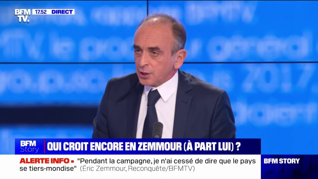 Éric Zemmour "Pendant la campagne présidentielle, je n'ai cessé de