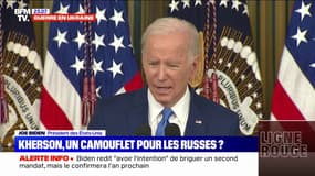 Joe Biden sur le retrait des troupes russes de Kherson: "Nous verrons si l'Ukraine est prête à faire des compromis avec la Russie"