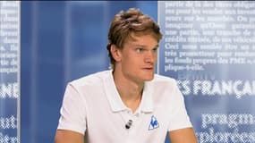 Le nageur Yannick Agnel, invité de BFM Story, le 5 août 2013.
