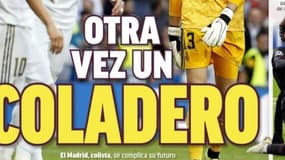 La Une de Marca: "Encore une fois, une passoire"