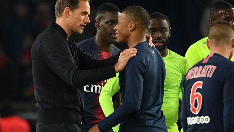 Thomas Tuchel et Kylian Mbappe