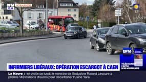 Caen: opération escargot des infirmiers libéraux