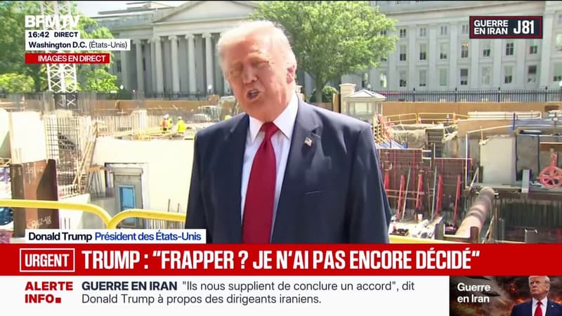 Frappes à venir sur l'Iran: "J'étais à une heure de décider", affirme Donald Trump