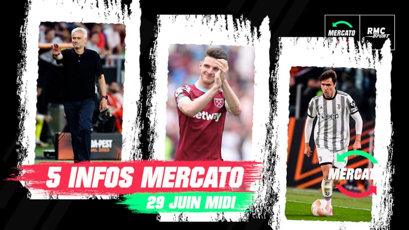 Mourinho, Rice, Chiesa... Les 5 infos mercato du 29 juin à la mi-journée