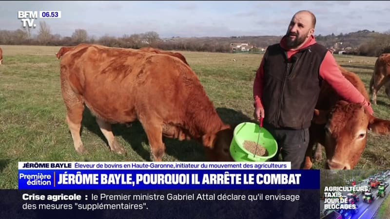 Colère agricole: pourquoi Jérôme Bayle, figure de la révolte, arrête le combat