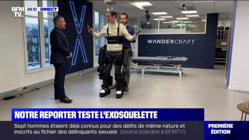 Notre reporter, Cédric Faiche teste l'exosquelette de la startup française Wandercraft