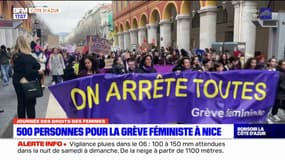 Nice: plus de 500 personnes ont participé à la manifestation pour la Journée internationale des droits des femmes