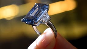 Le diamant bleu Oppenheimer, photographié le 12 mai 2016.