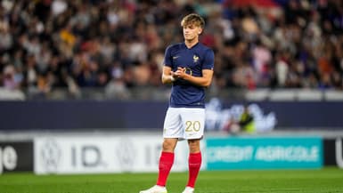 Johann Lepenant avec l'équipe de France Espoirs en novembre 2023