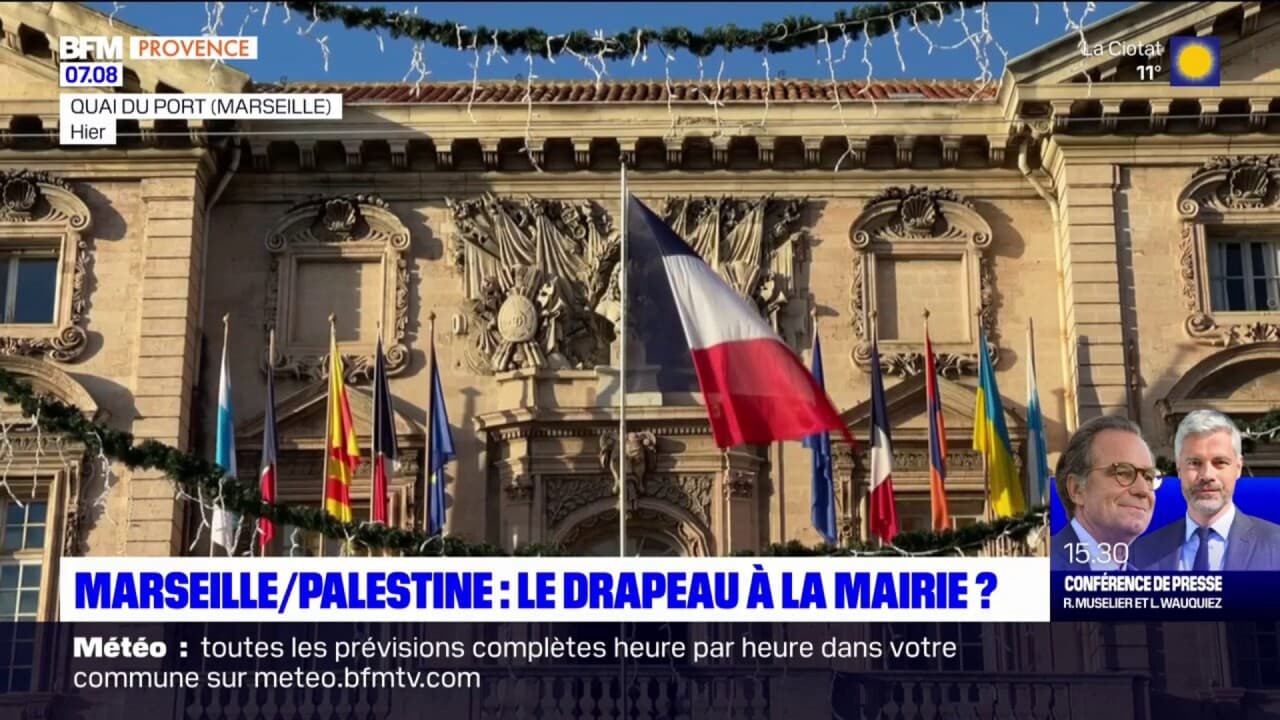 Marseille: deux députés souhaitent que le drapeau palestinien soit