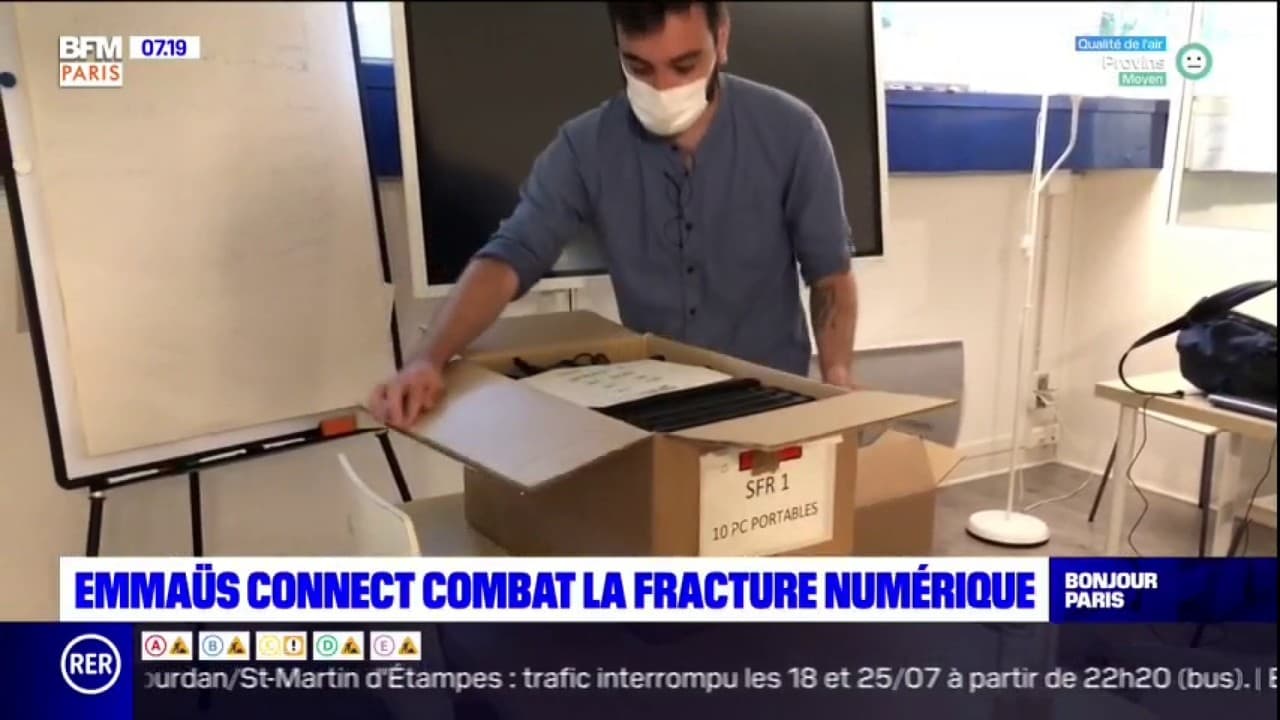 IledeFrance Emmaüs connect combat la fracture numérique