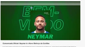 La fausse annonce de Neymar à Coritiba, le 4 janvier 2025.
