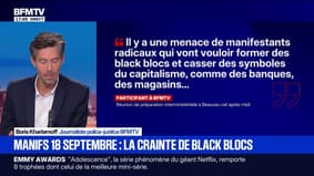 Mouvement du 18 septembre: la formation de black bloc est redoutée par les autorités